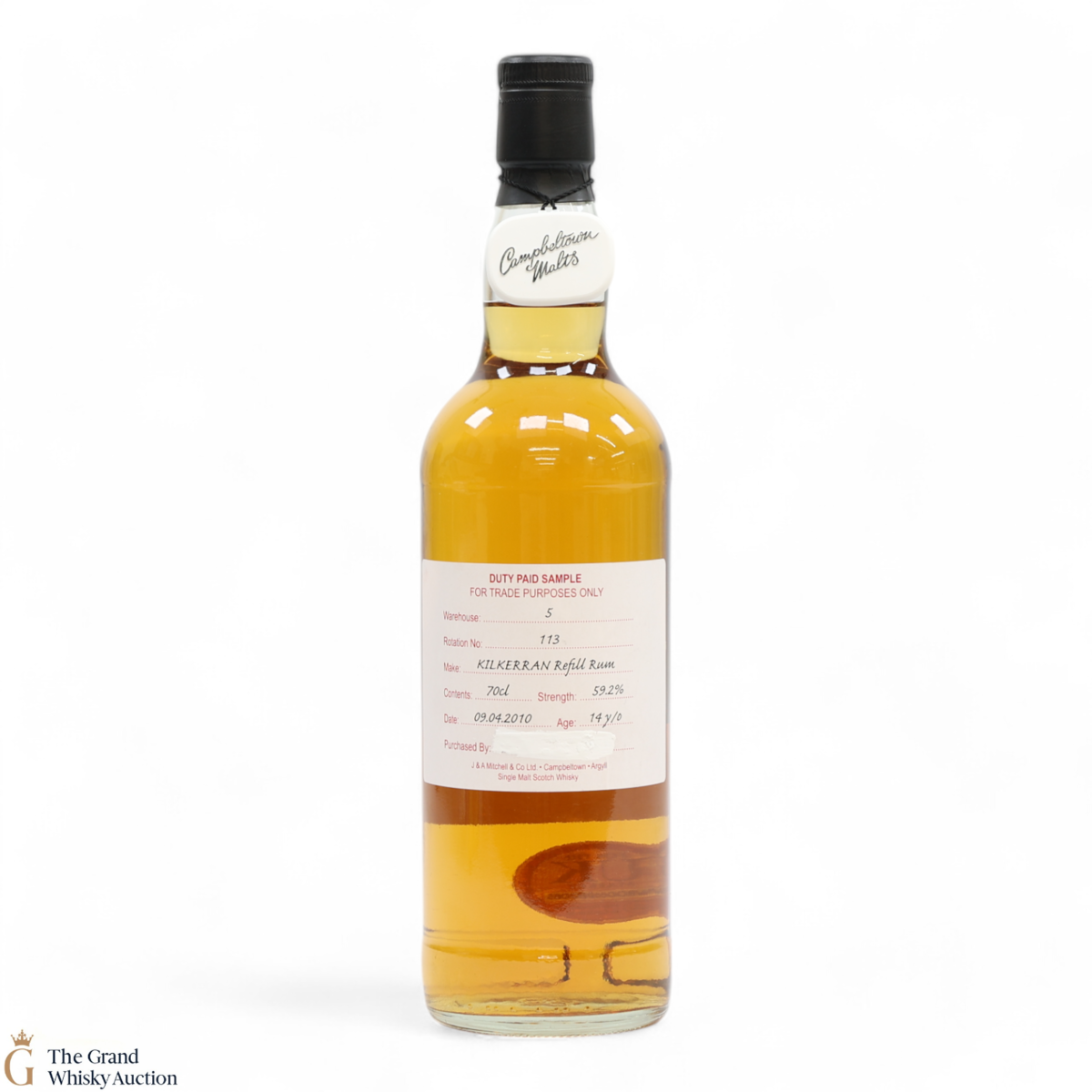 Kilkerran - 14 Year Old 2010 Refill Rum - Duty Paid Sample 59.2%