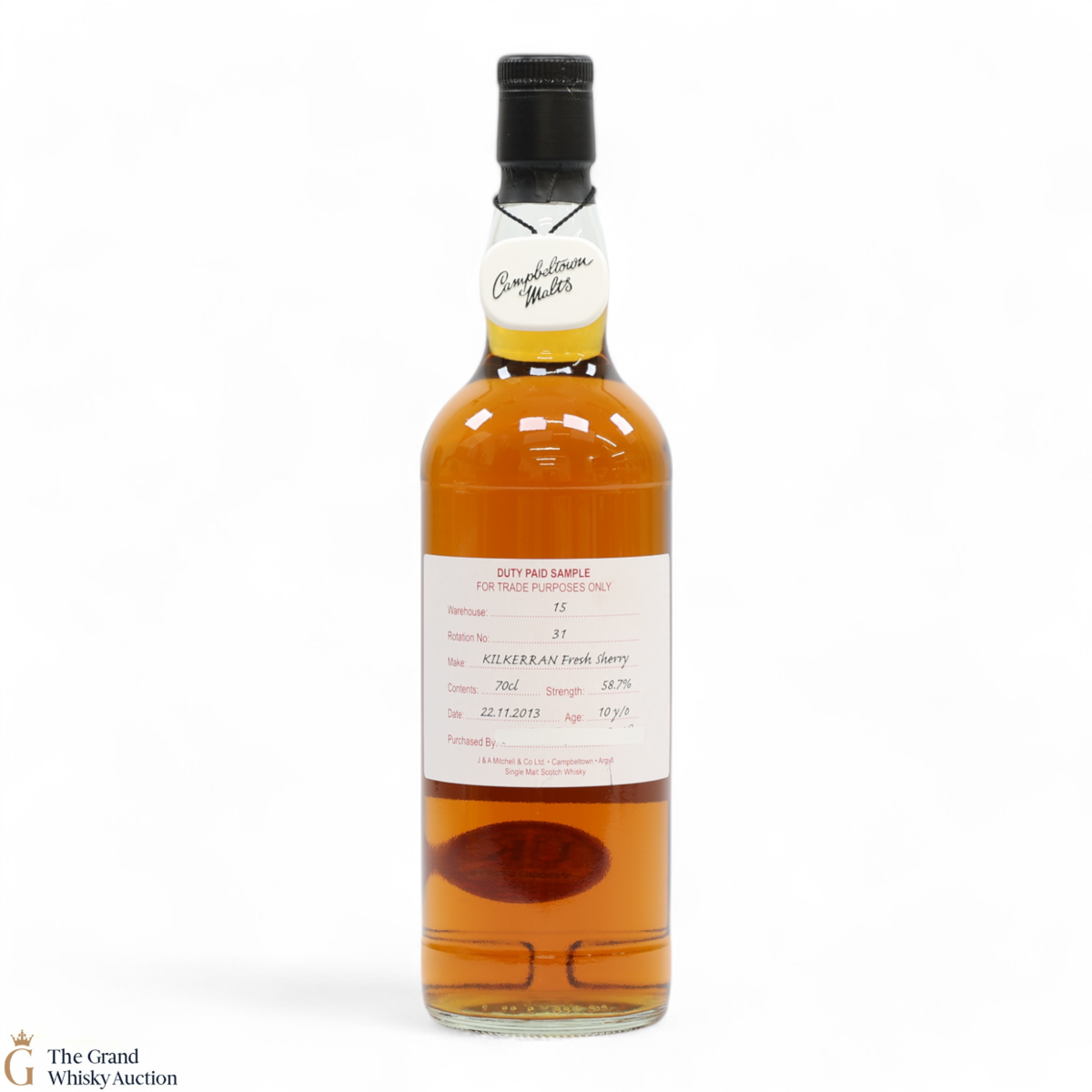 Kilkerran - 10 Year Old 2013 Fresh Sherry - Duty Paid Sample 58.7%
