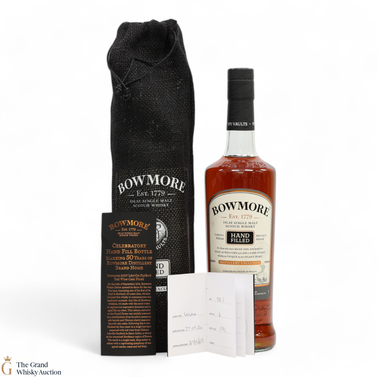 Bowmore - 17 Year Old 2007 - Celebratory Hand Fill Bottle - 50 Years of Bowmore Distillery