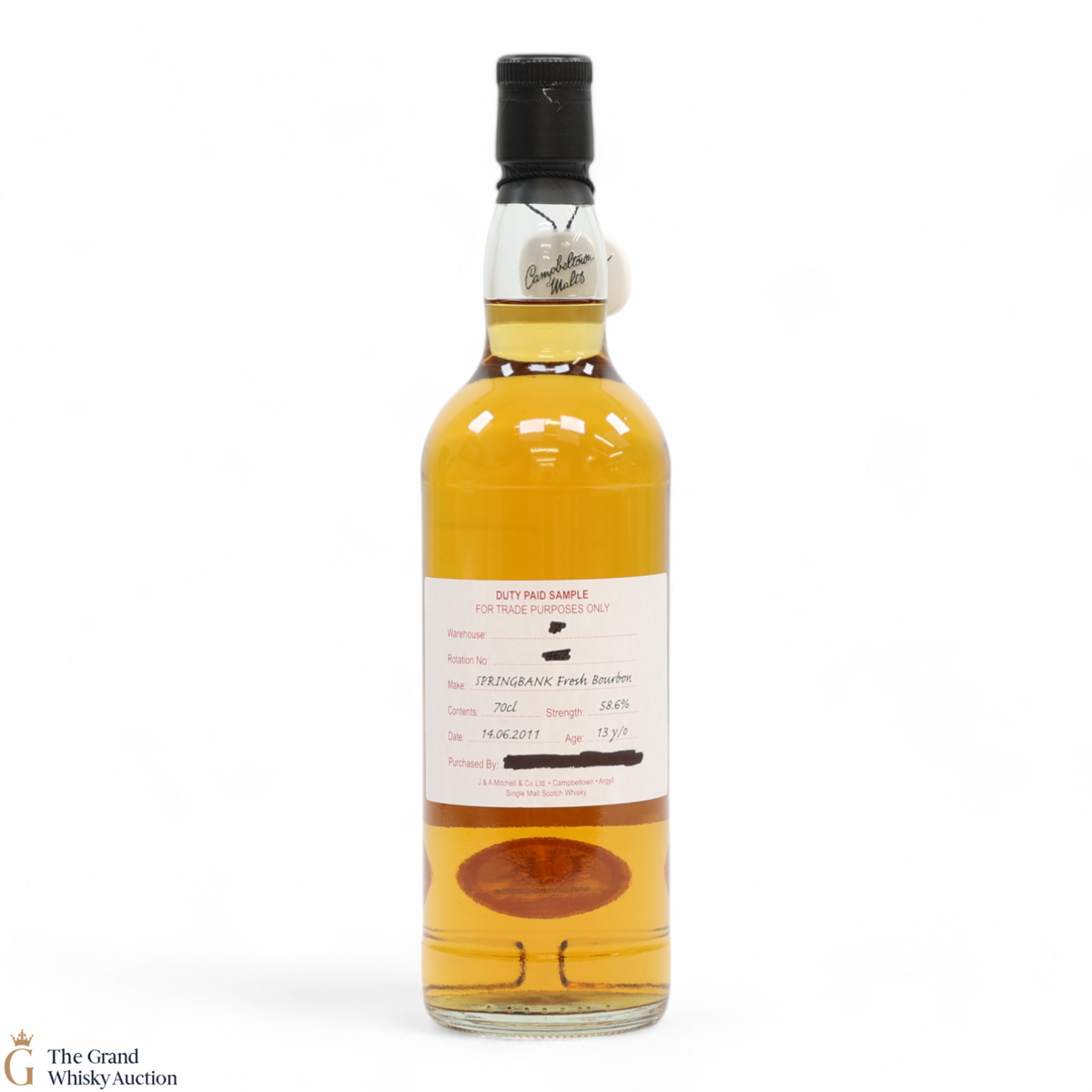 Springbank - 13 Year Old 2011 Fresh Bourbon - Duty Paid Sample 58.6%