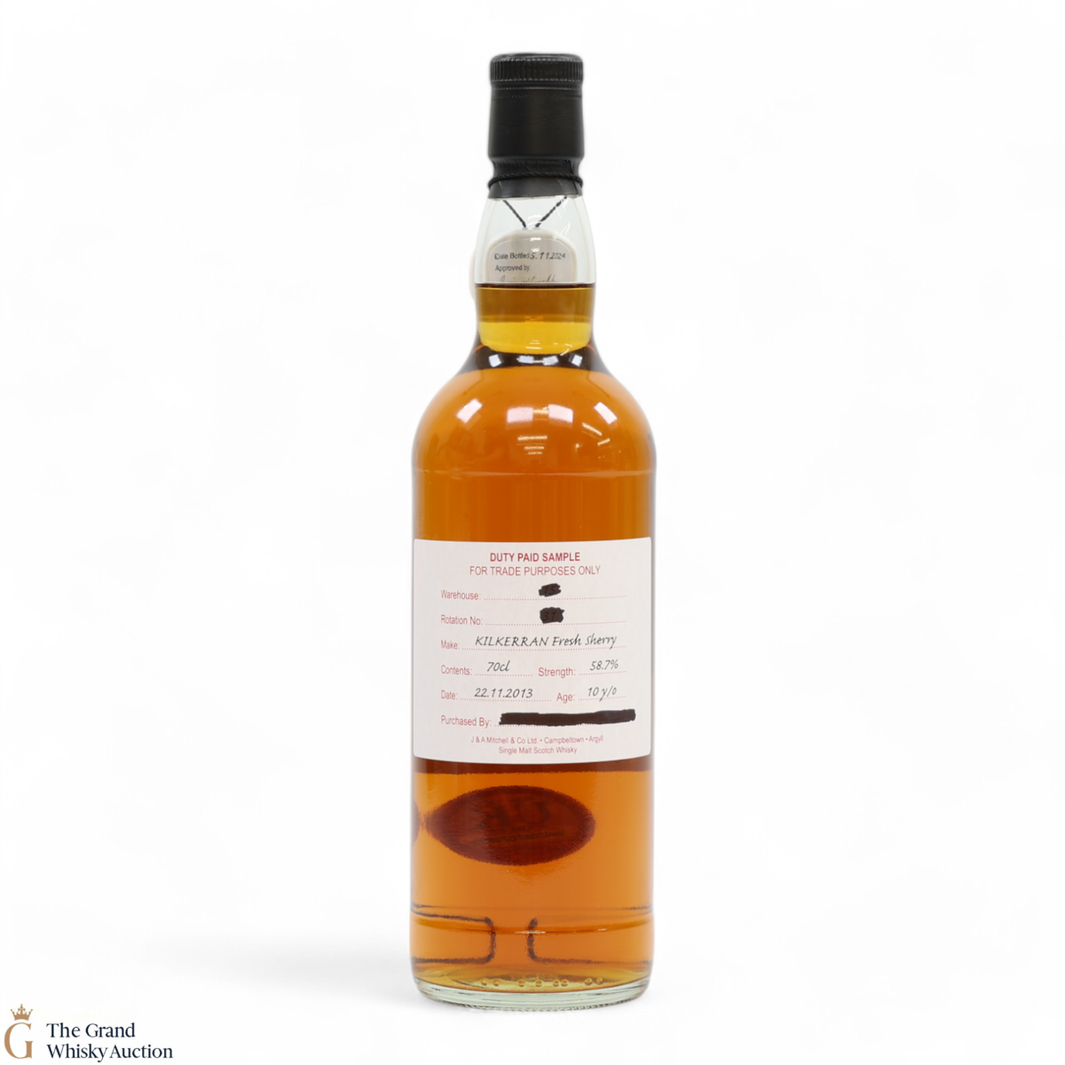 Kilkerran - 10 Year Old 2013 Fresh Sherry - Duty Paid Sample 58.7%