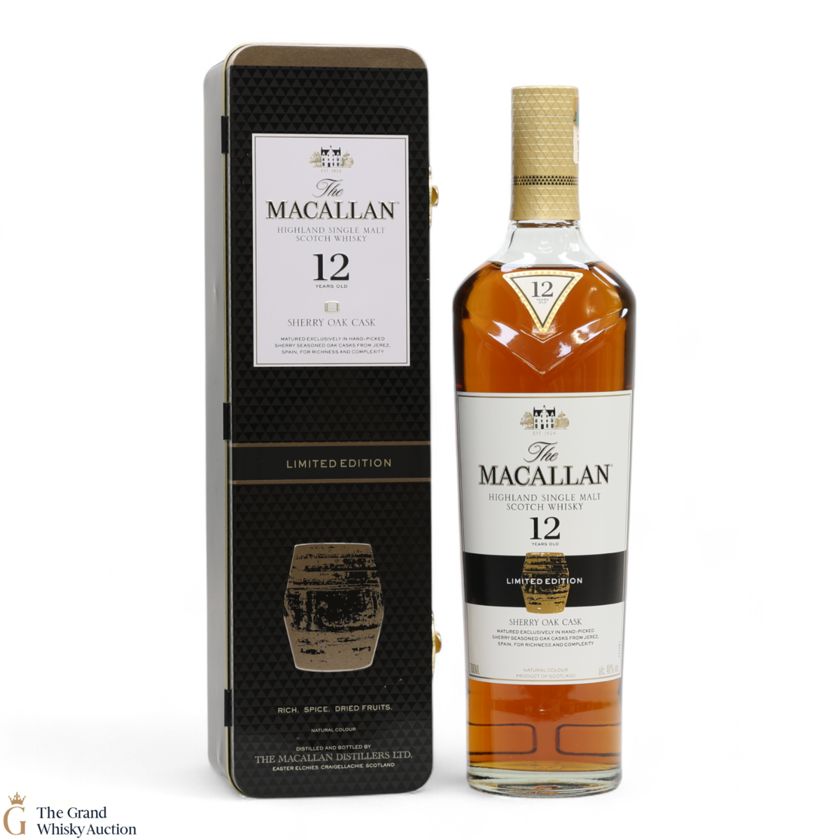 Macallan - 12 Year Old - Sherry Oak  - Limited Edition Tin