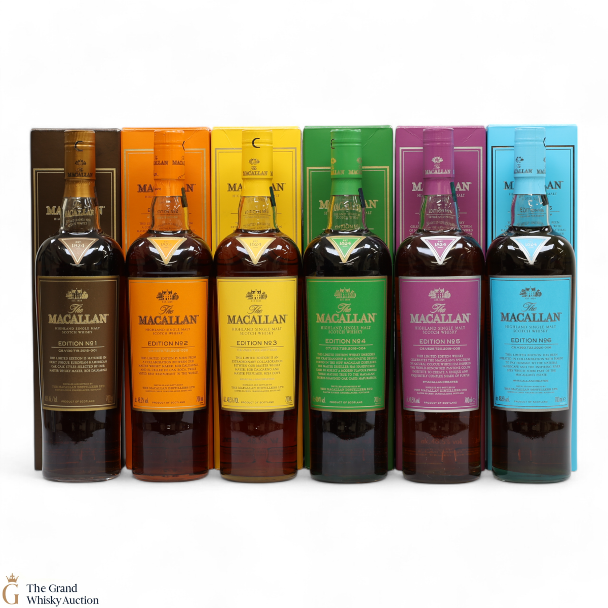 Macallan - Edition No.1,2,3,4,5 & 6 (6x70cl)