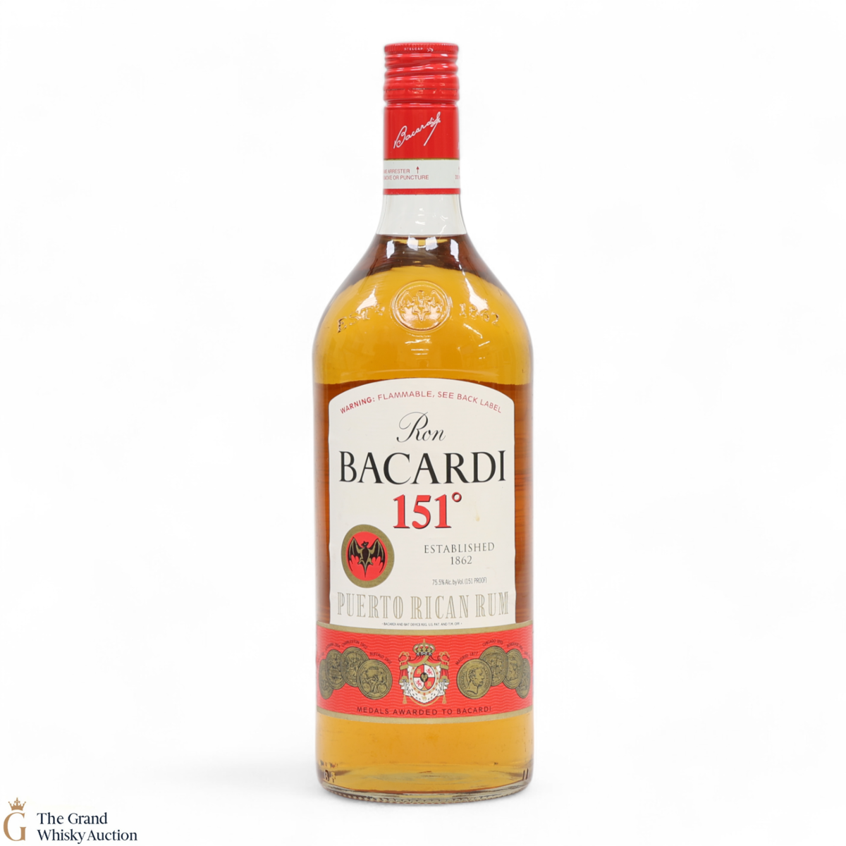 Bacardi - 151 Proof - Puerto Rican Rum 1L (75.5%)
