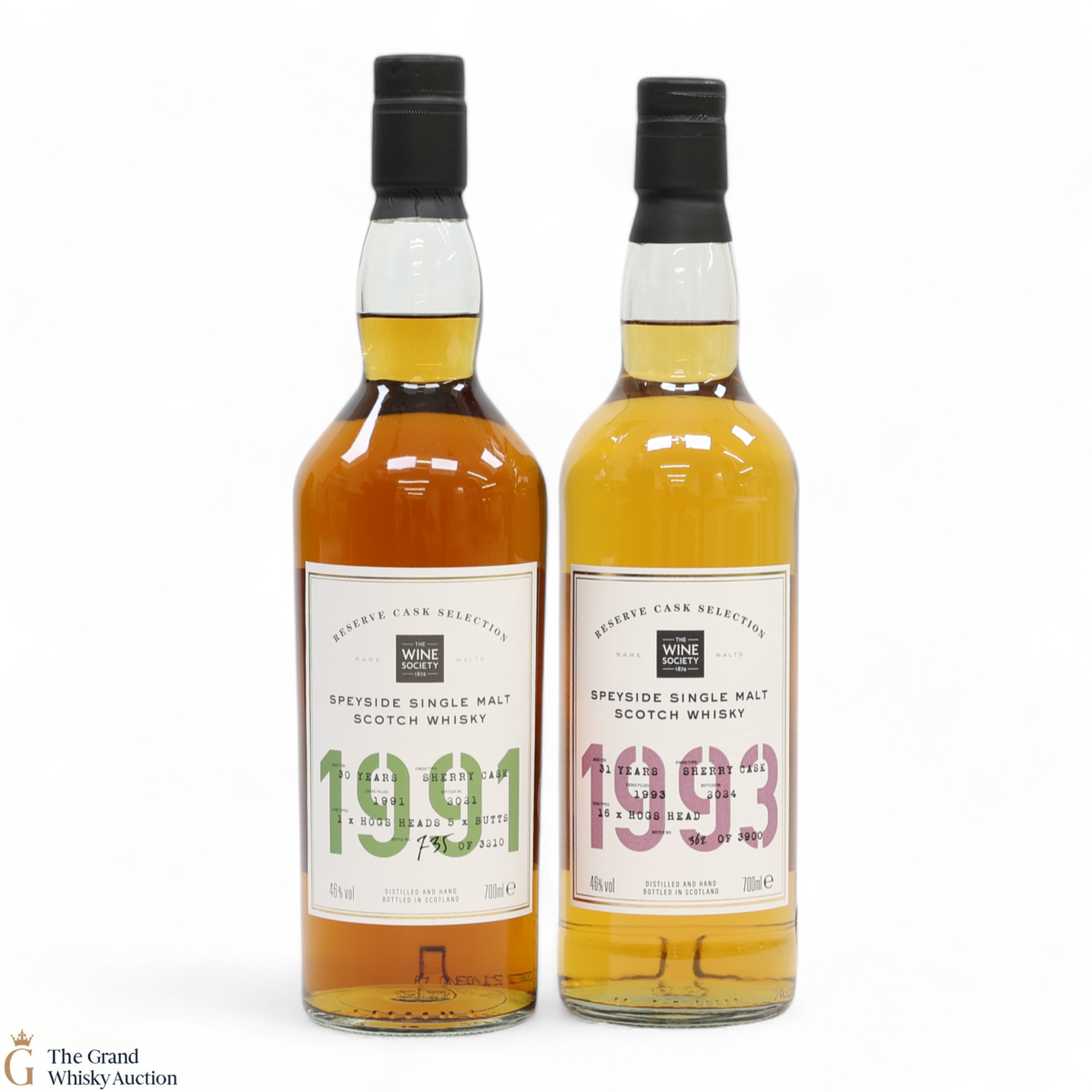 Speyside - Wine Society Reserve Cask 30 Year Old No.5 & 31 Year Old No.6 (2 x 70cl)