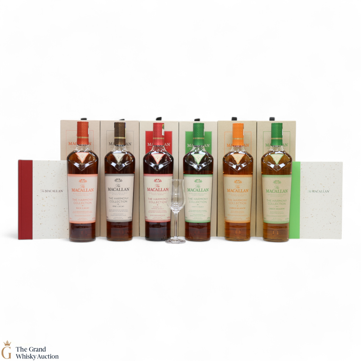 Macallan - The Harmony Collection - Harmony I, II & III & 2 x Notebooks & 1 x Branded Glass (6 x 70cl)