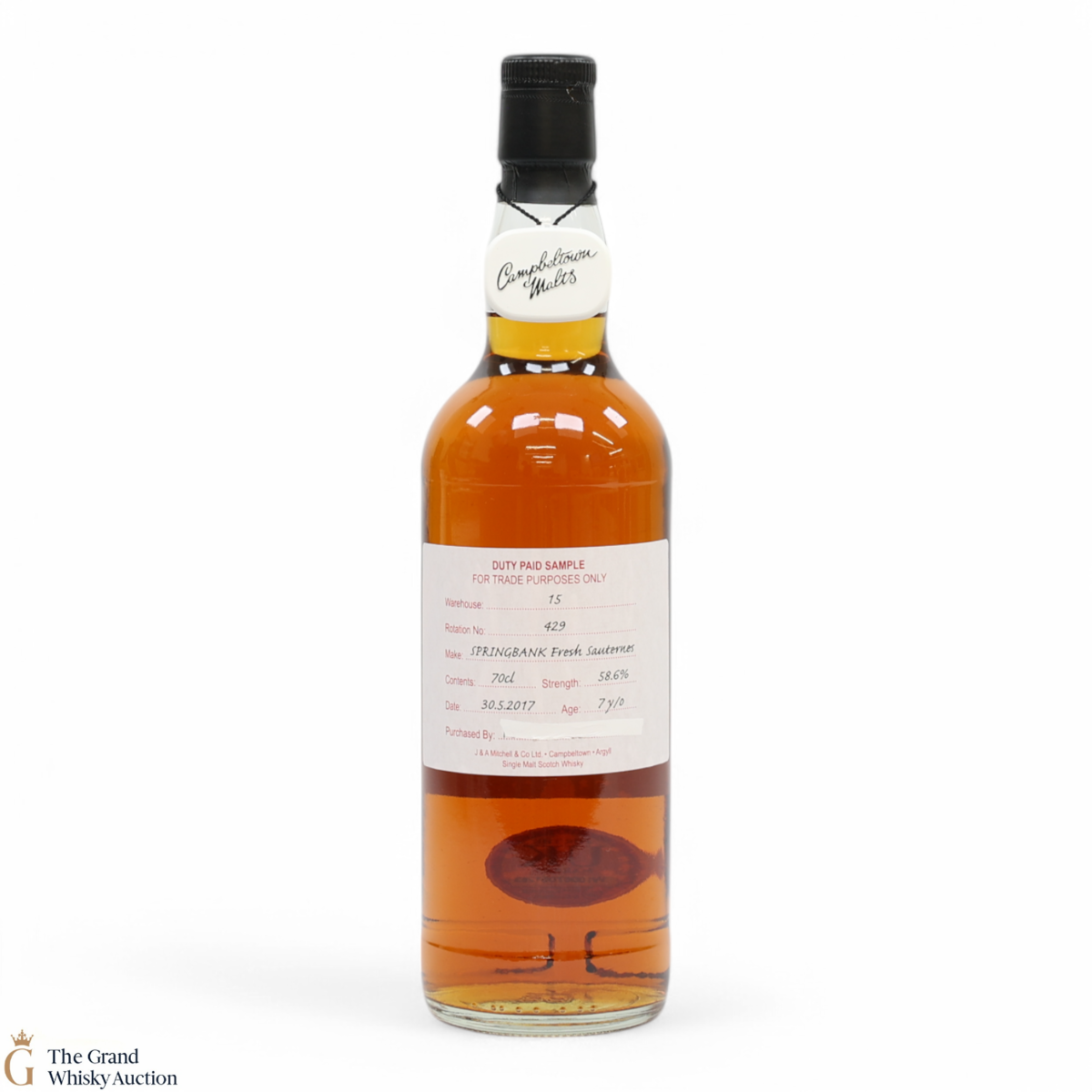 Springbank - 7 Year Old 2017 Fresh Sauternes - Duty Paid Sample 58.6%