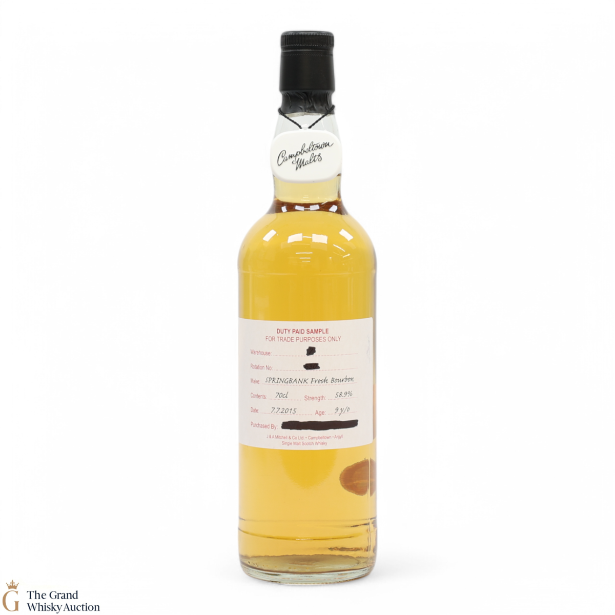Springbank - 9 Year Old 2015 Fresh Bourbon - Duty Paid Sample 58.9%