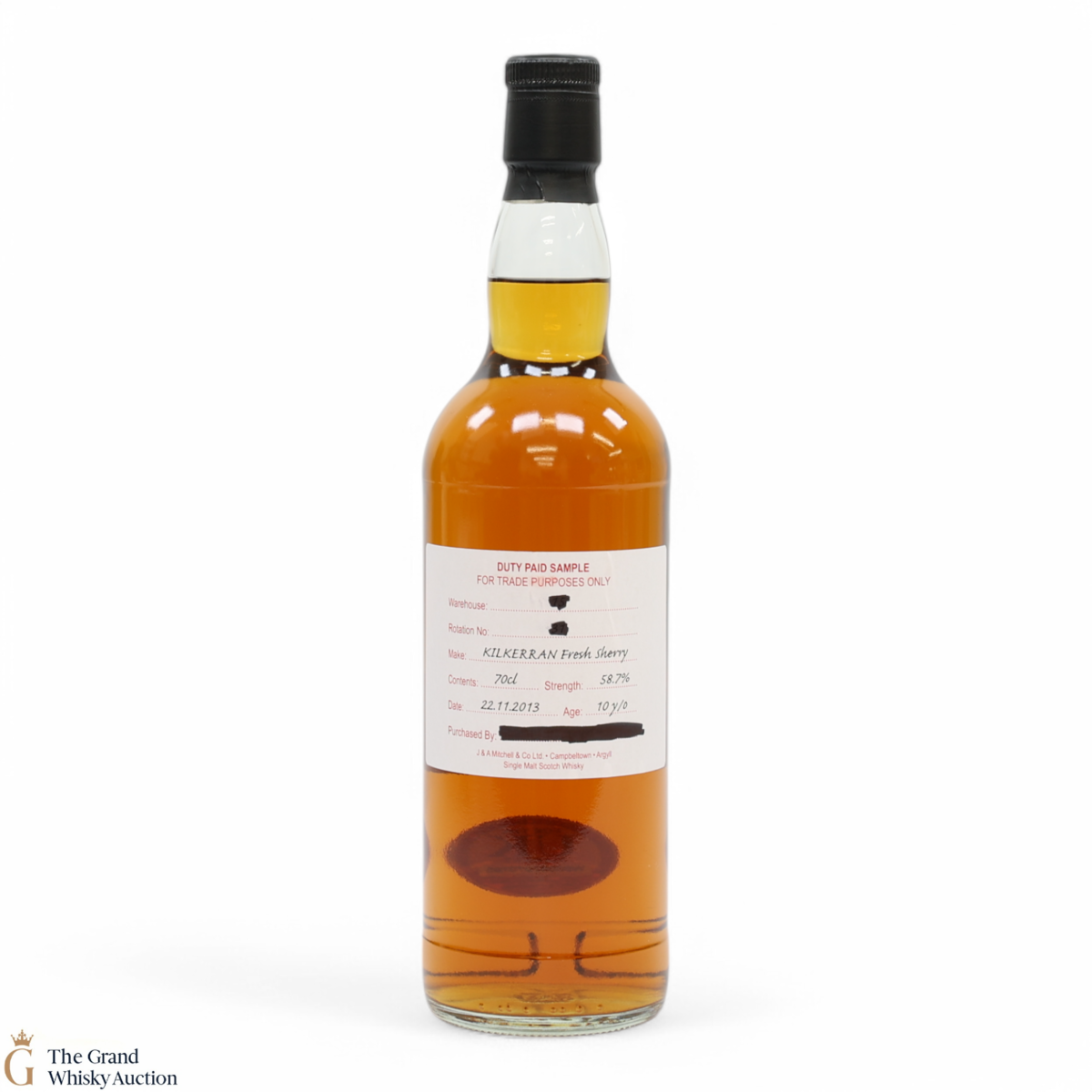 Kilkerran - 10 Year Old 2013 Fresh Sherry - Duty Paid Sample 58.7%