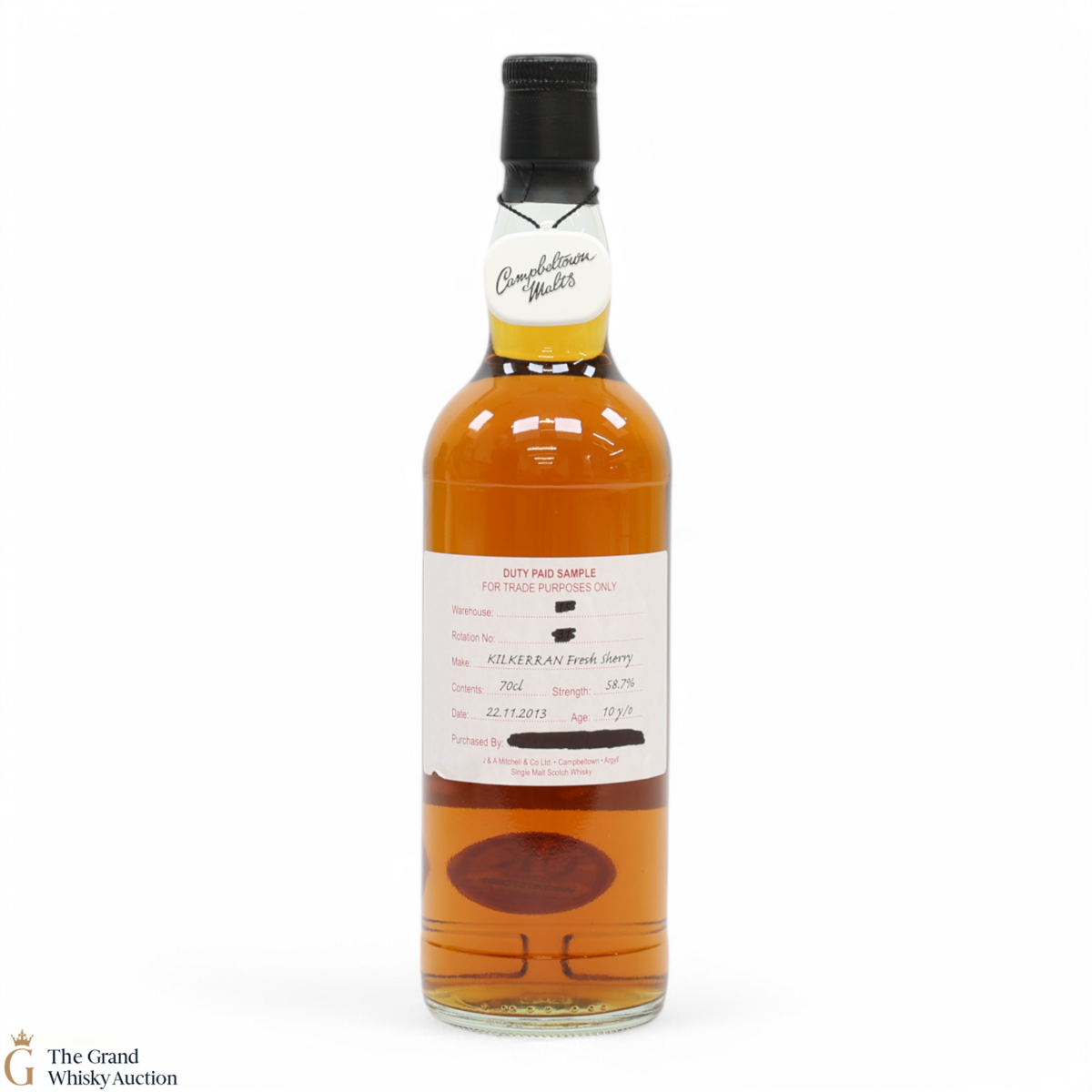 Kilkerran - 10 Year Old 2013 Fresh Sherry - Duty Paid Sample 58.7%
