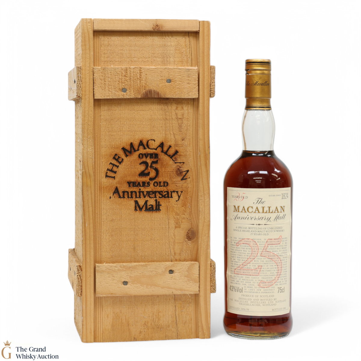 Macallan - 25 Year Old Anniversary Malt (1958/1959) Bottled 1986 (75cl)