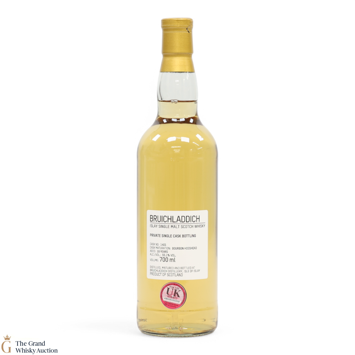 Bruichladdich - 19 Year Old - 1st Fill Bourbon Hogshead #1401 - Private Cask