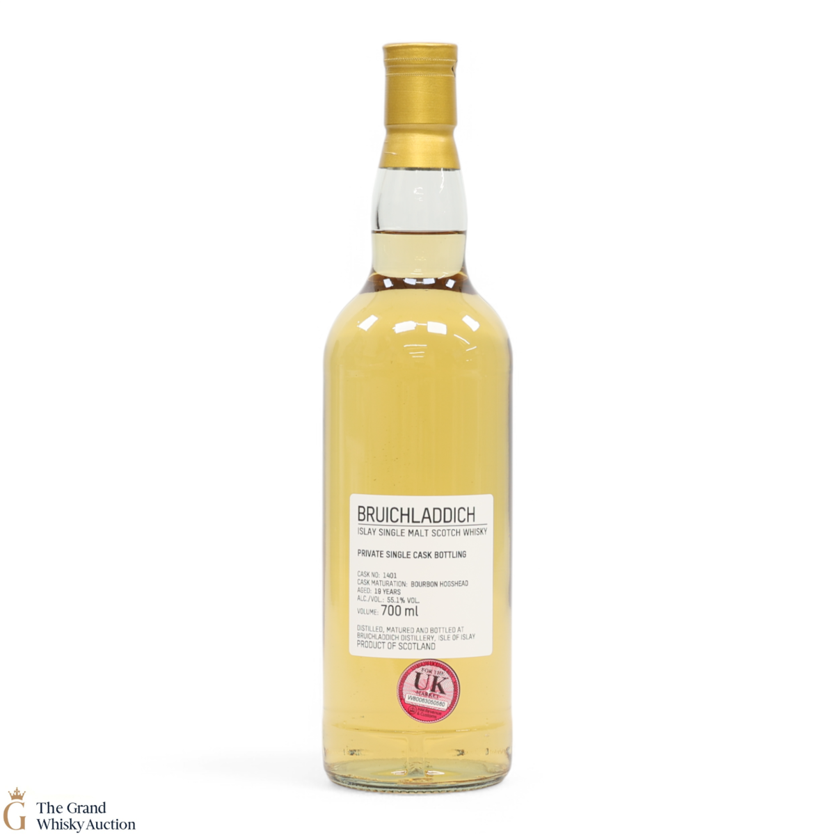 Bruichladdich - 19 Year Old - 1st Fill Bourbon Hogshead #1401 - Private Cask