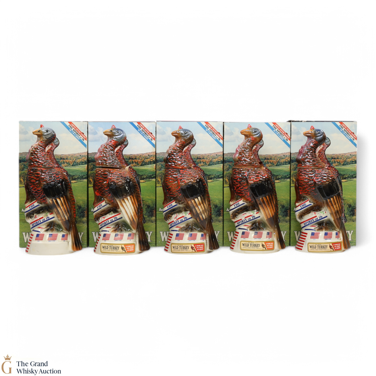 Wild Turkey - 8 Year Old - 101 Proof Decanter 1976 - The Spirit of 76' (5 x 4/5 quart)