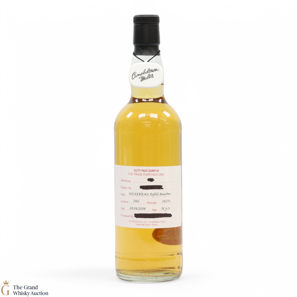 Kilkerran - 16 Year Old 2008 Refill Bourbon - Duty Paid Sample 54.2%