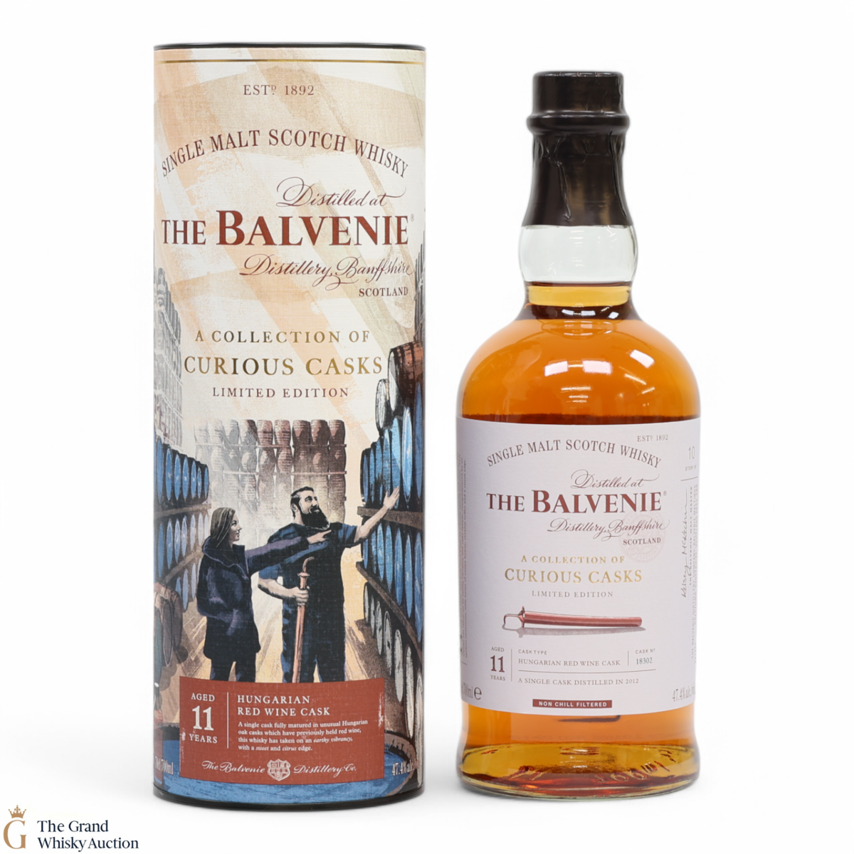 Balvenie  - 11 Year Old 2012 - Hungarian Red Wine Cask #18302 - A Collection of Curious Casks 