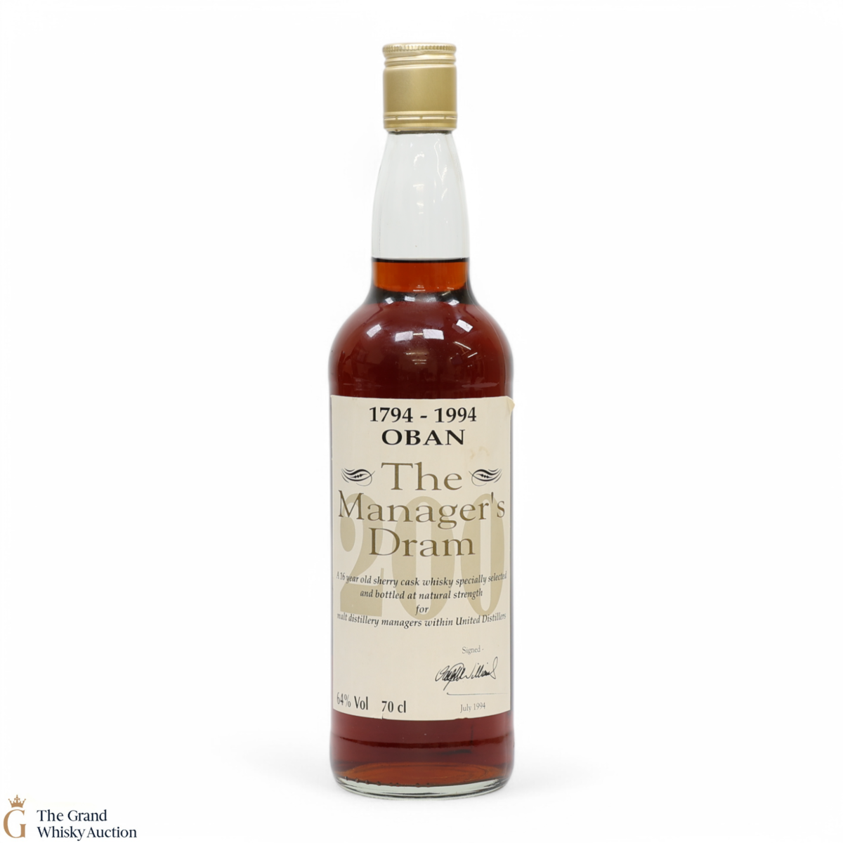 Oban - 16 Year Old - Managers Dram 1994 - 200th Anniversary