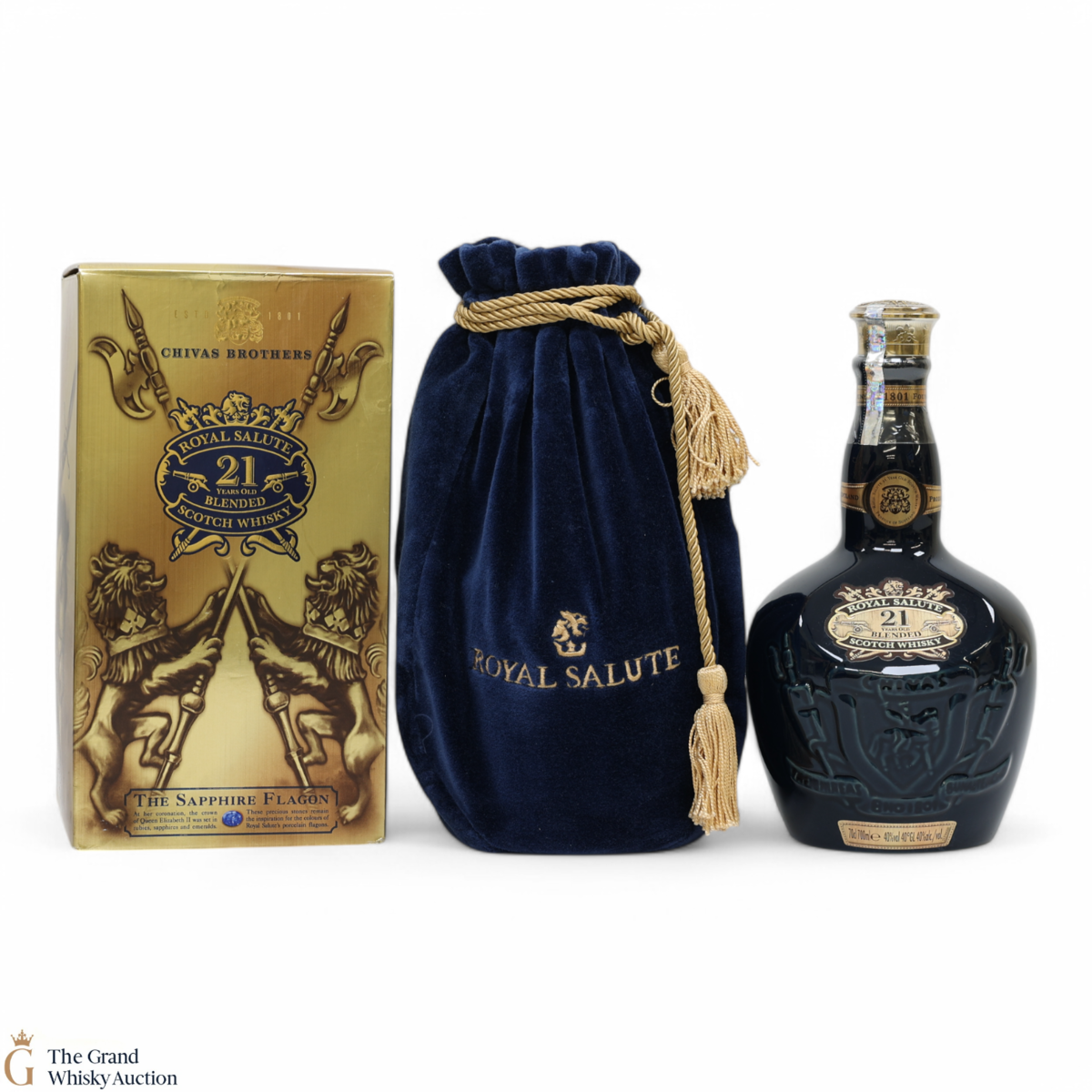 Chivas - Royal Salute - 21 Year Old - Sapphire Flagon