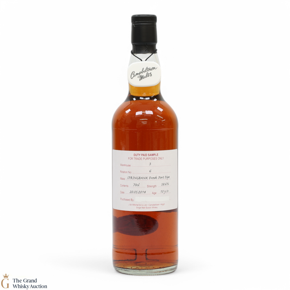 Springbank - 10 Year Old 2014 - Fresh Port Pipe - Duty Paid Sample 58.6%