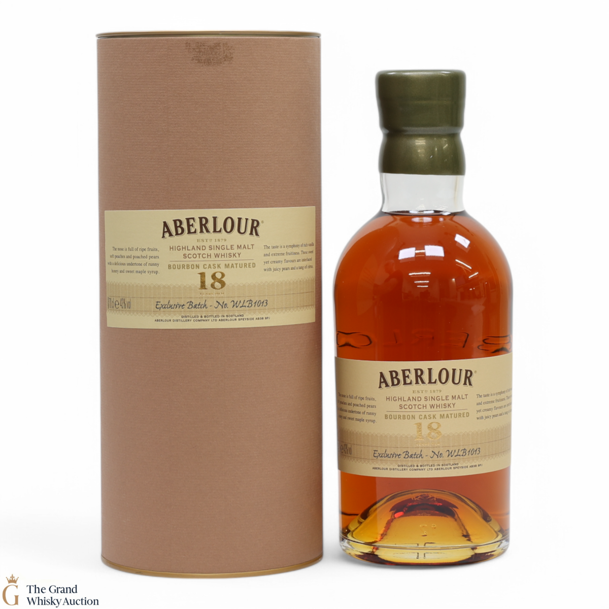Aberlour - 18 Year Old - Bourbon Cask - Exclusive Batch No WLB1013