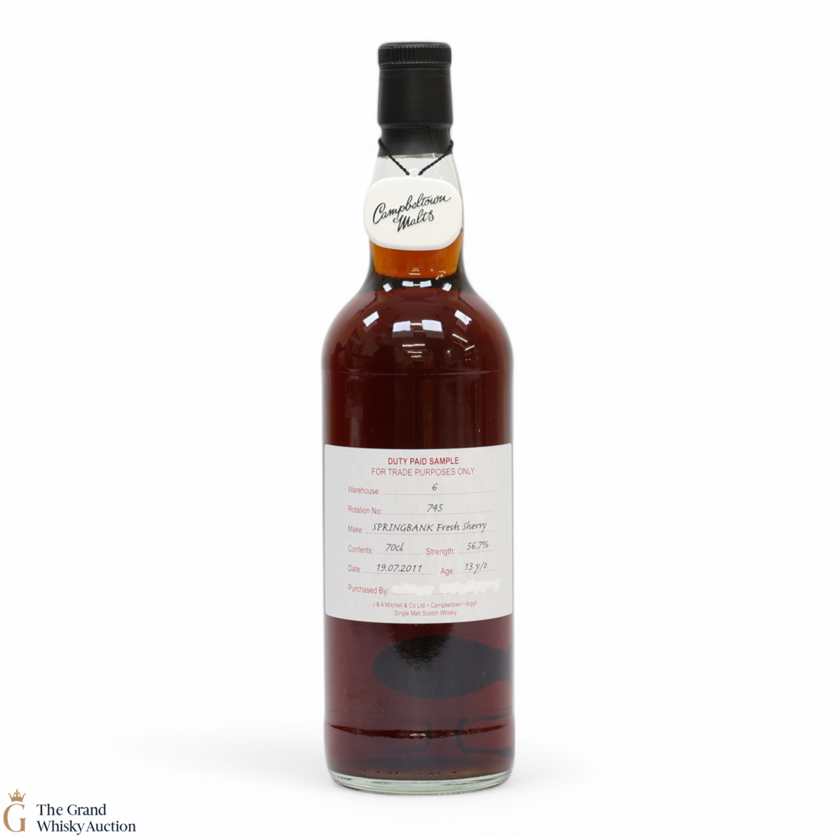 Springbank - 13 Year Old 2011 - Fresh Sherry - Duty Paid Sample 56.7%