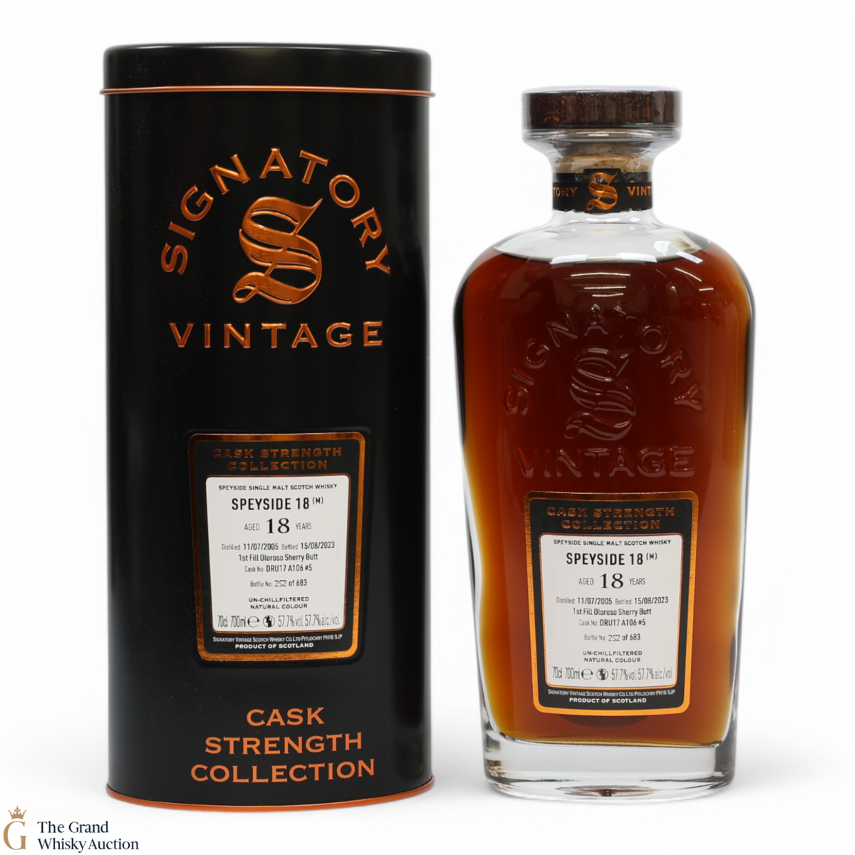 Speyside - 18 Year Old 2005 1st Fill Oloroso Sherry Butt Signatory #5