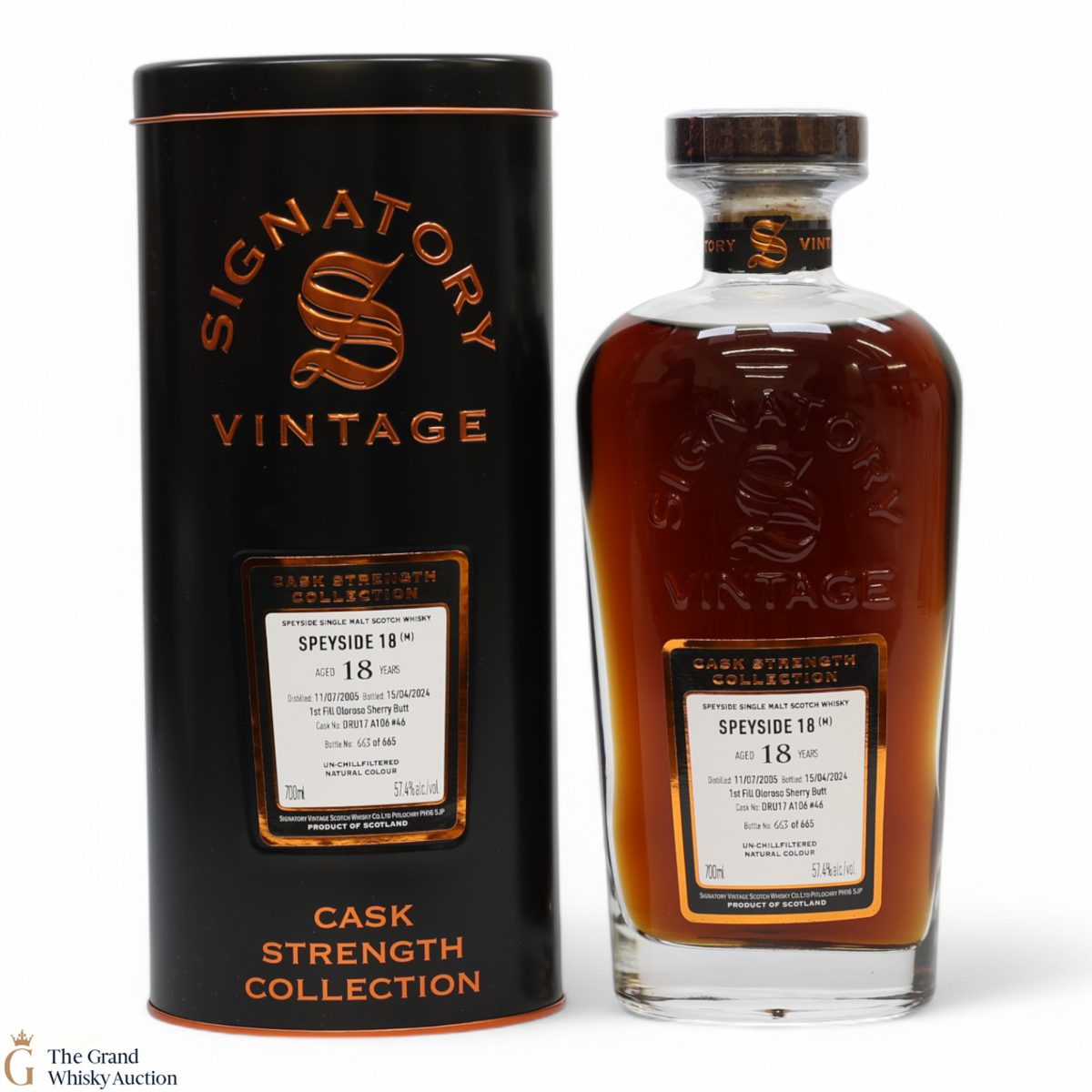 Speyside - 18 Year Old 2005 1st Fill Oloroso Sherry Butt Signatory #46