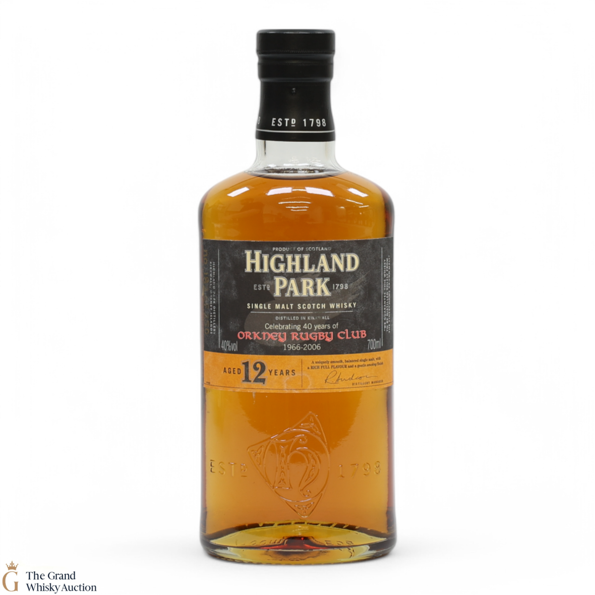 Highland Park - 12 Year Old - 40 Years of Orkney Rugby Club