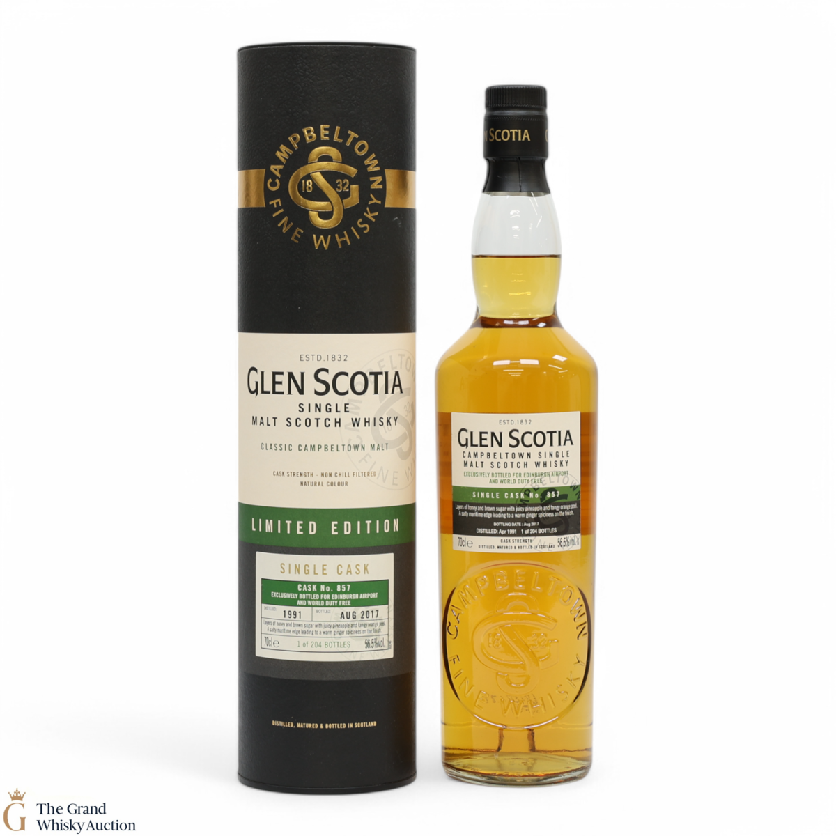 Glen Scotia - 1991 Single Cask #857 - Edinburgh Airport & WDF