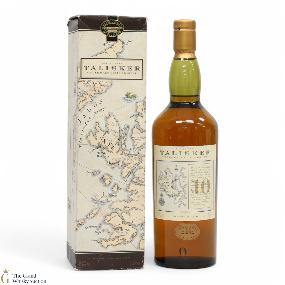 Talisker - 10 Year Old - Map Label 1990s (1L)