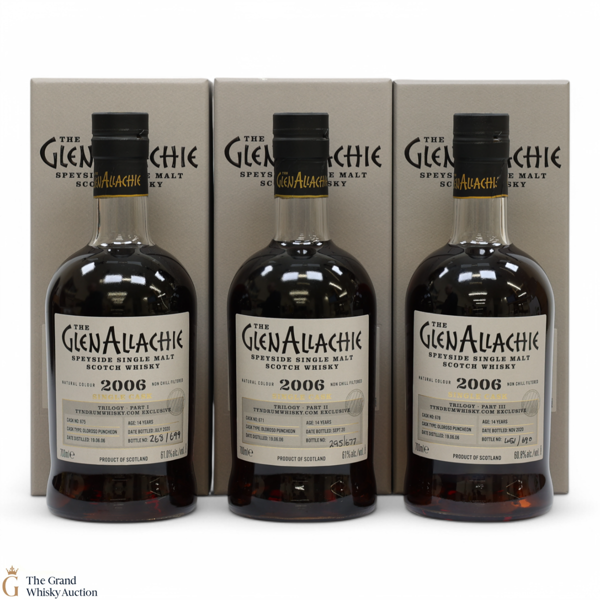 Glenallachie - 14 Year Old 2006 Single Casks - Tyndrum Trilogy (3 x 70cl)