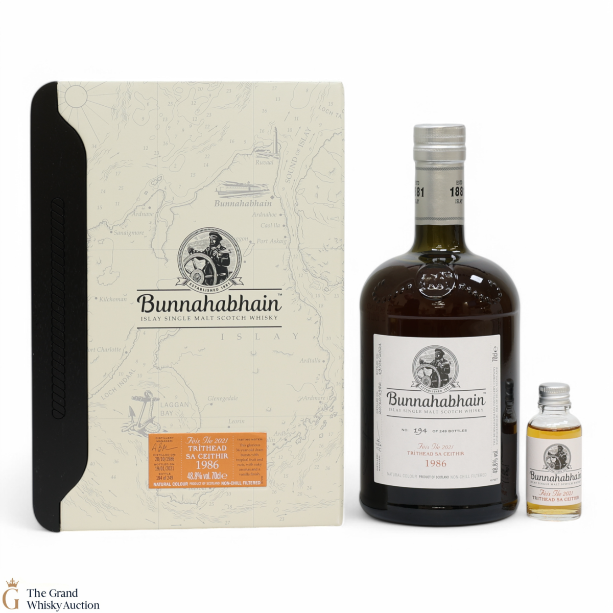 Bunnahabhain - 34 Year Old 1986 Trithead Sa Ceithir Feis Ile 2021 (70cl + 3cl)