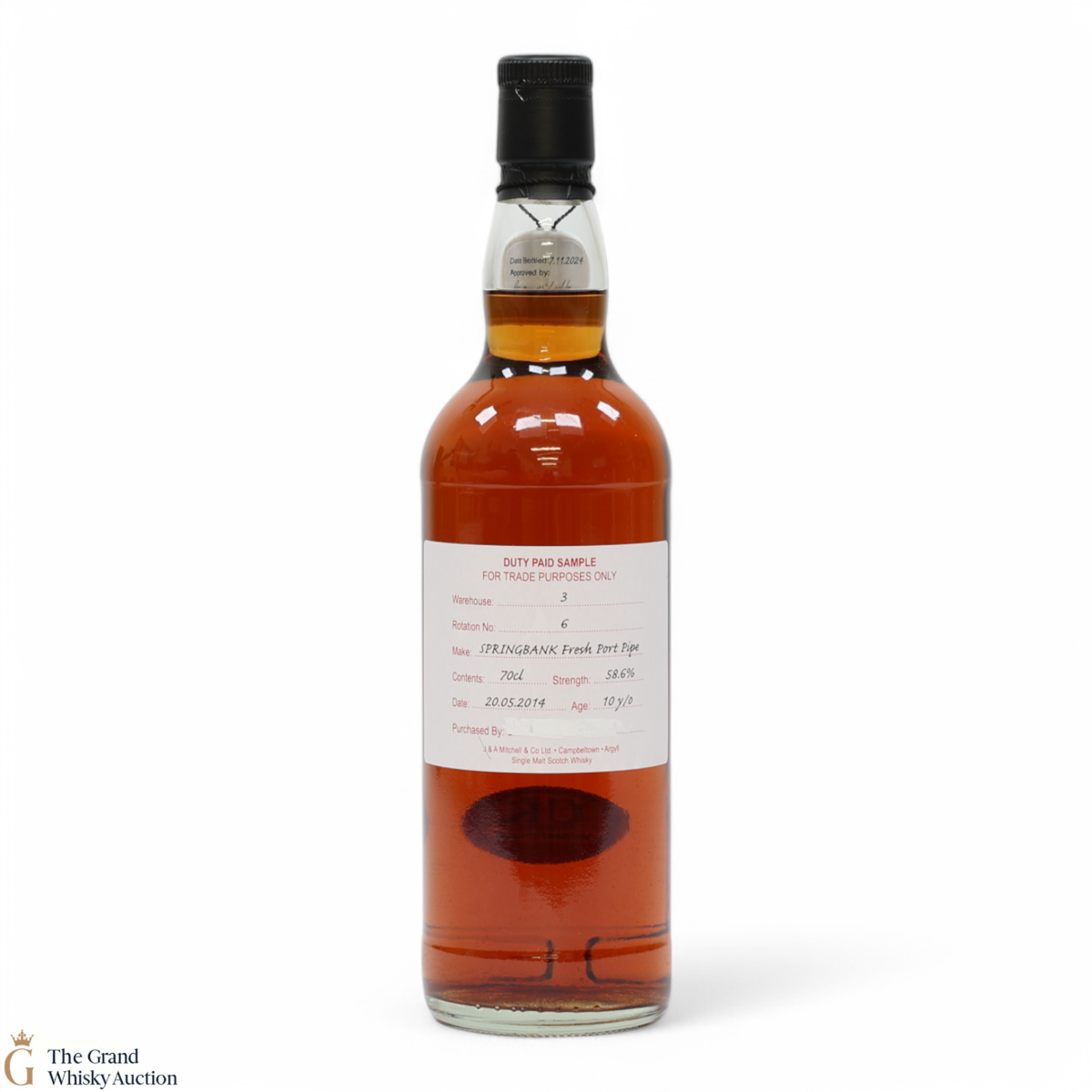 Springbank - 10 Year Old 2014 - Fresh Port Pipe - Duty Paid Sample 58.6%