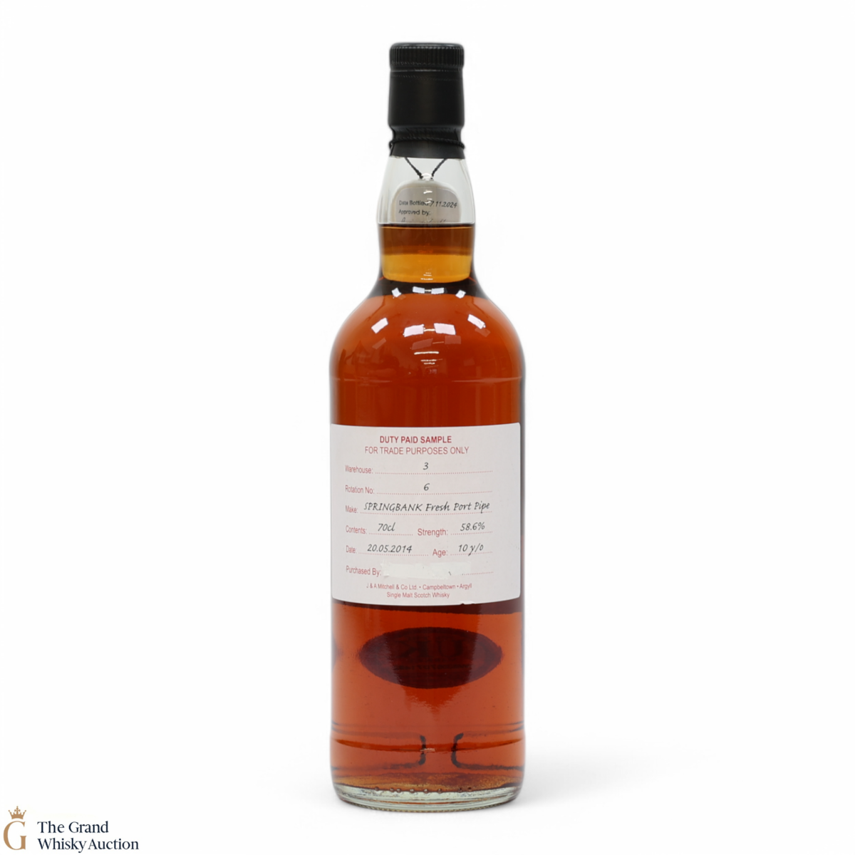 Springbank - 10 Year Old 2014 - Fresh Port Pipe - Duty Paid Sample 58.6%