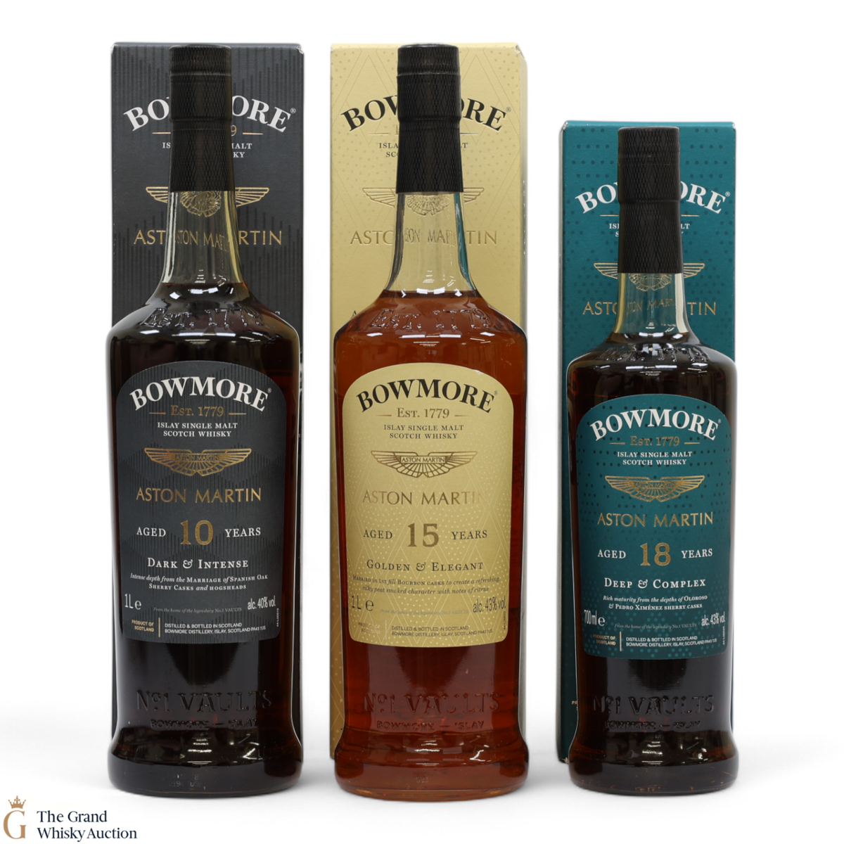 Bowmore - Aston Martin - Edition 4, 5 & 6 (2x1L & 1x70cl)