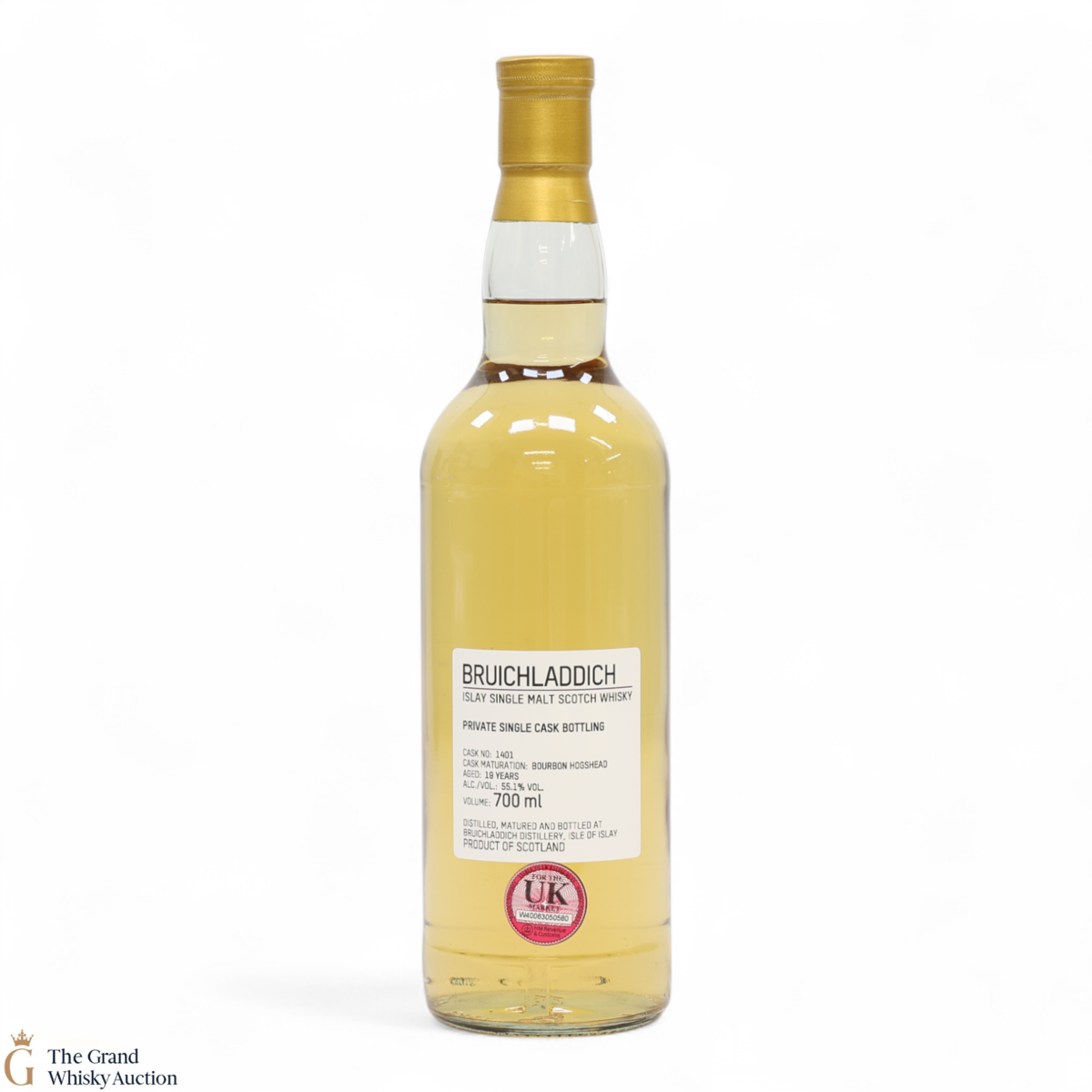 Bruichladdich - 19 Year Old - 1st Fill Bourbon Hogshead #1401 - Private Cask