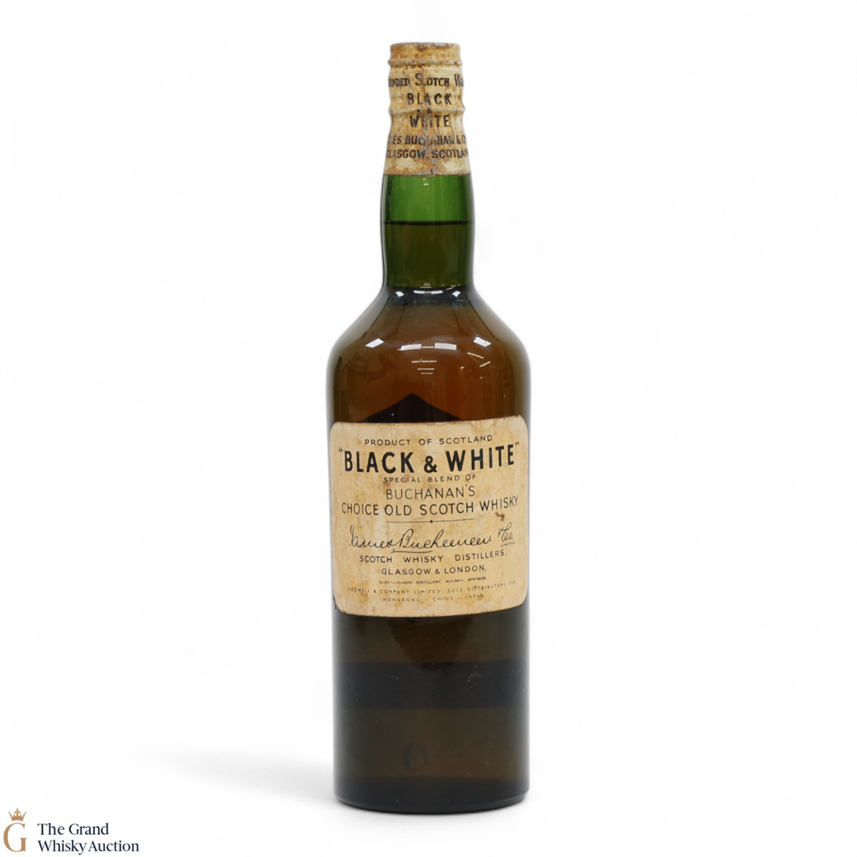 Black & White - Choice Old Scotch Whisky - Spring Cap Bot.1950s