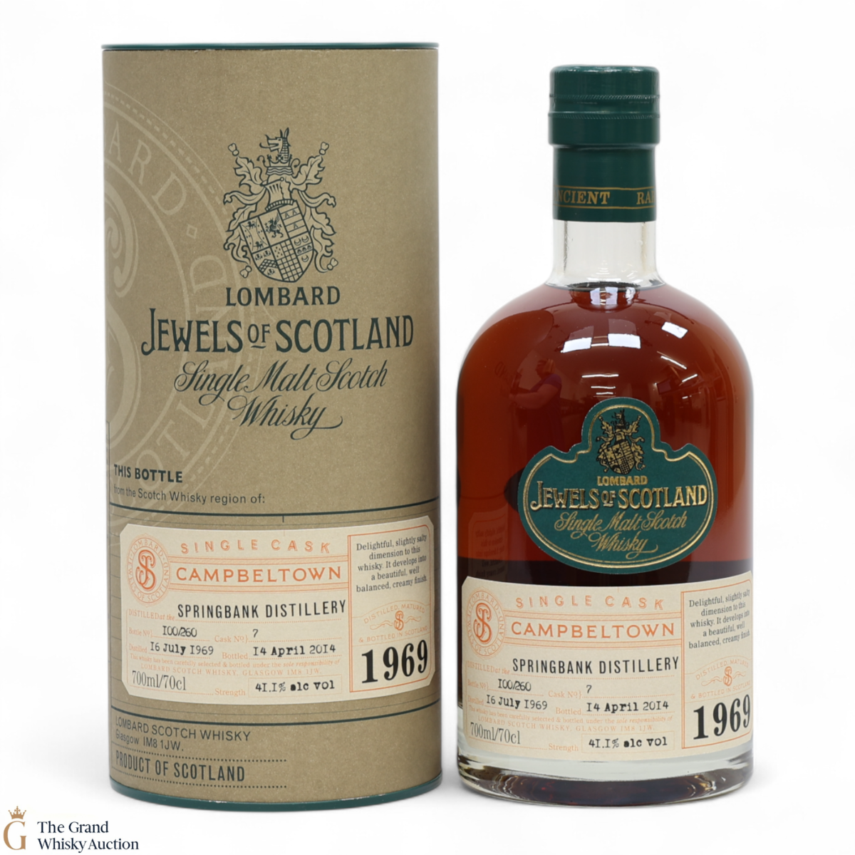 Springbank - 44 Year Old 1969 - Single Cask #7 - Lombard Jewels Of Scotland