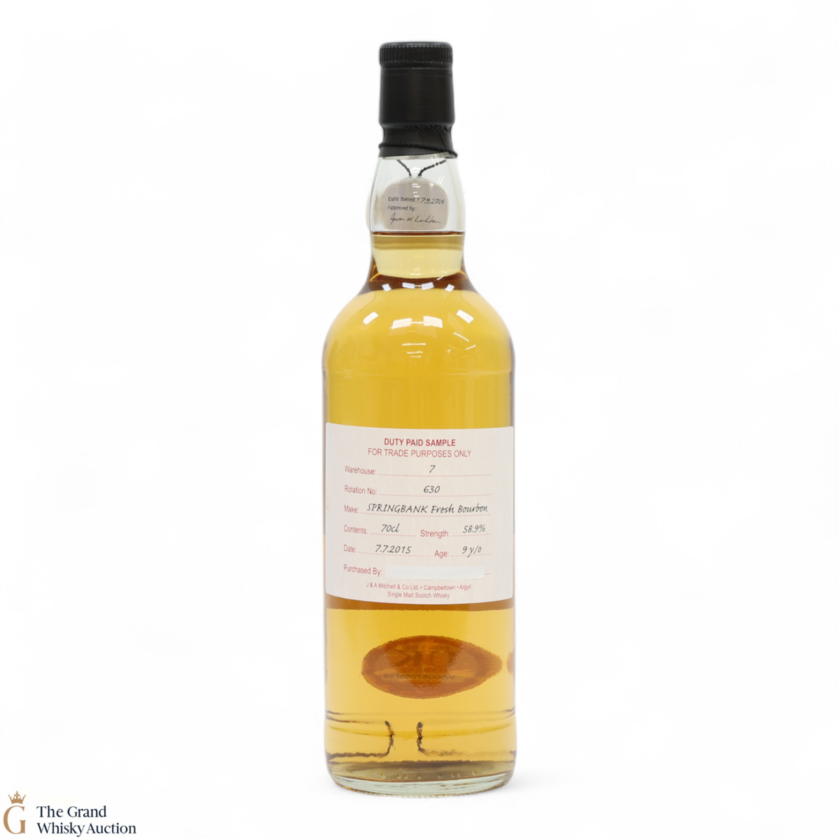 Springbank - 9 Year Old 2015 - Fresh Bourbon - Duty Paid Sample 58.9%