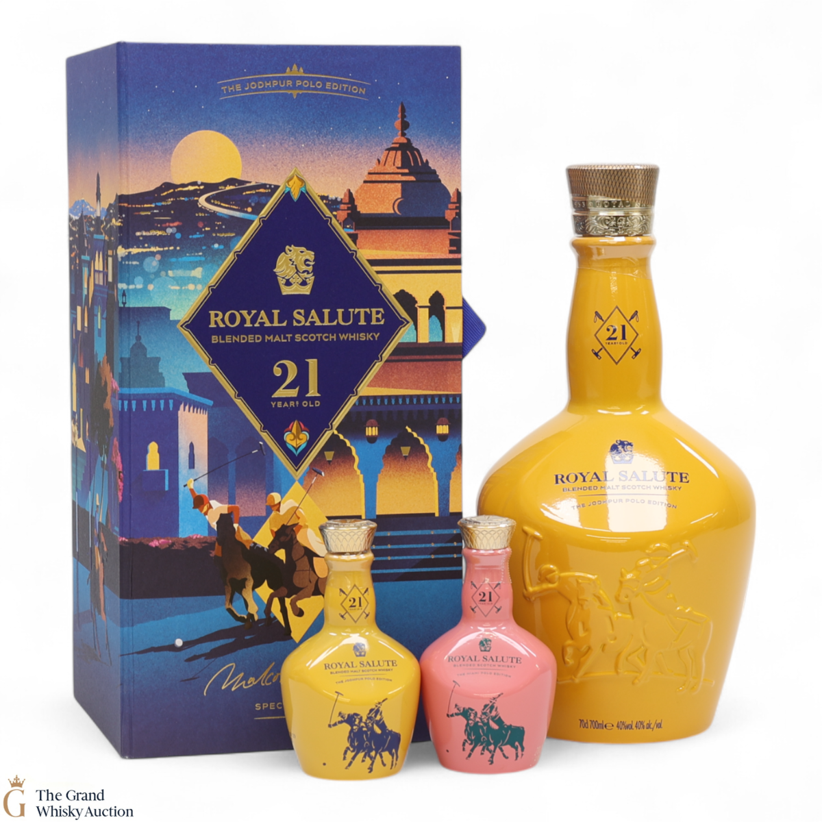 Chivas - Royal Salute - 21 Year Old - The Jodhpur & Miami Polo Edition (1x70cl & 2x5cl)