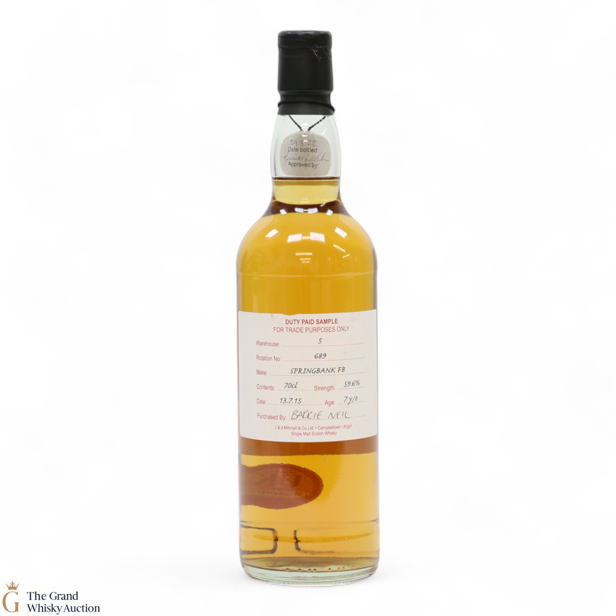 Springbank - 7 Year Old - 2015 Duty Paid Sample Fresh Barrel 59.6%
