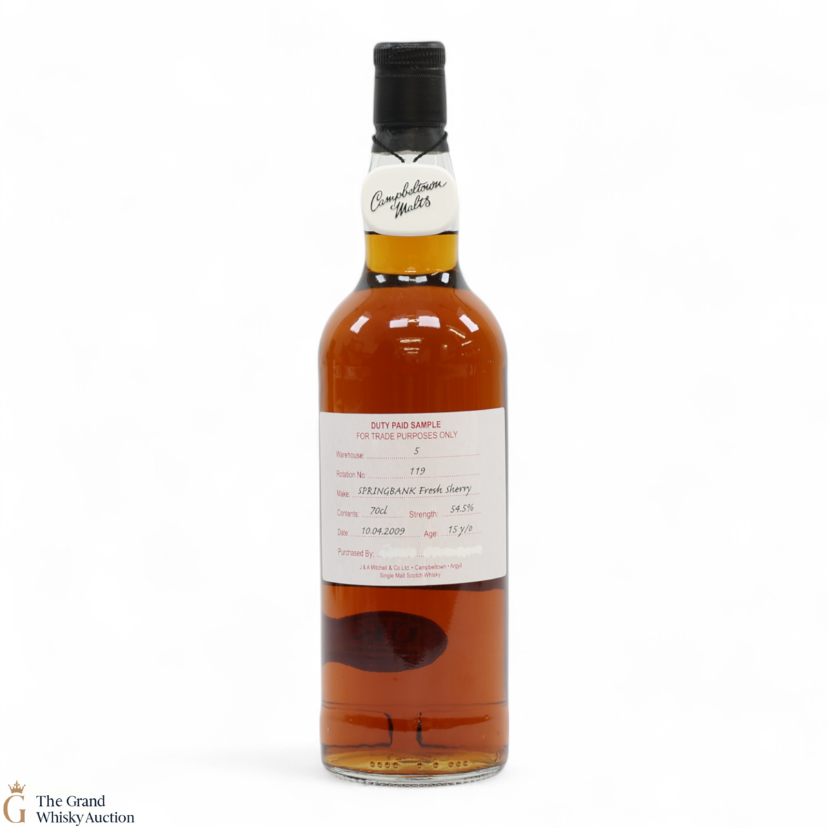 Springbank - 15 Year Old 2009 - Fresh Sherry - Duty Paid Sample 54.5%