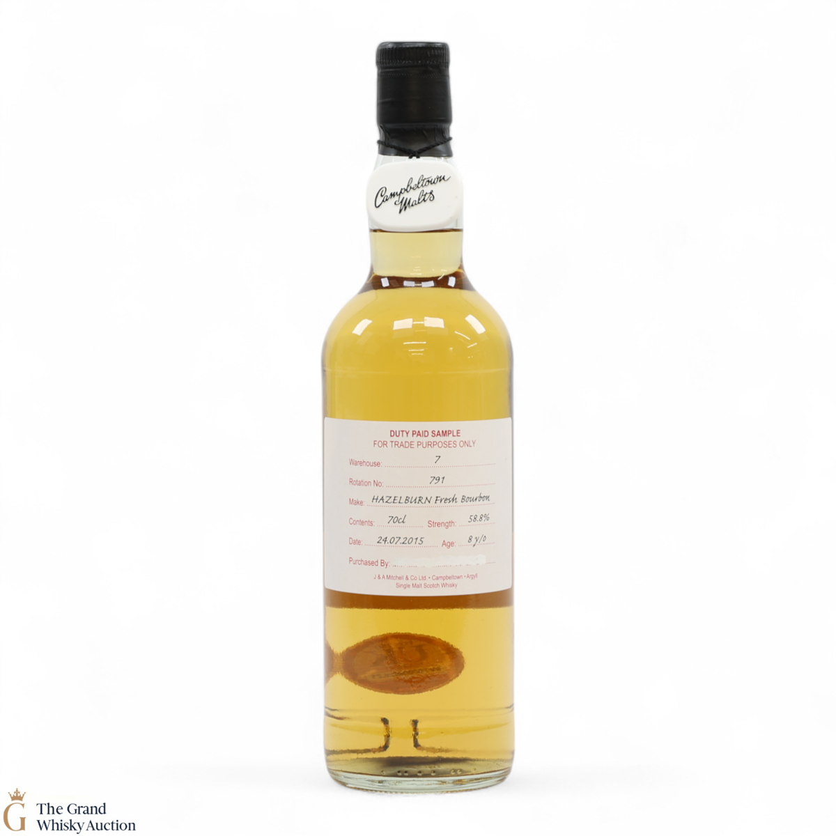 Hazelburn - 8 Year Old 2015 - Fresh Bourbon - Duty Paid Sample 58.8%