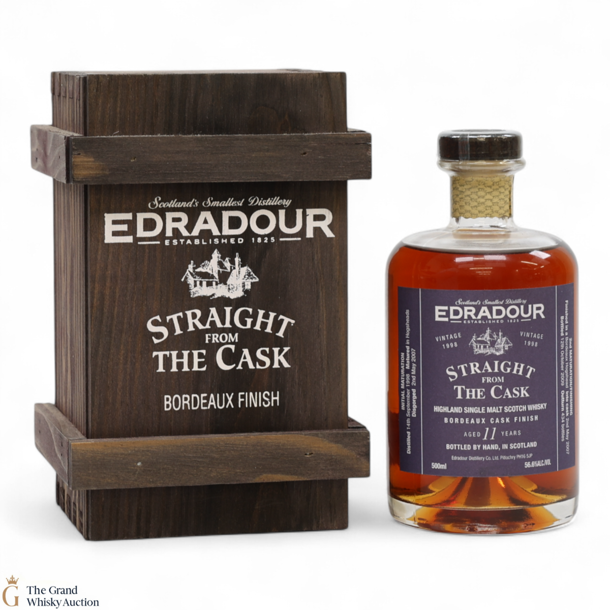 Edradour - 11 Year Old 1998 - Bordeaux Cask Finish - Straight From The Cask (50cl)