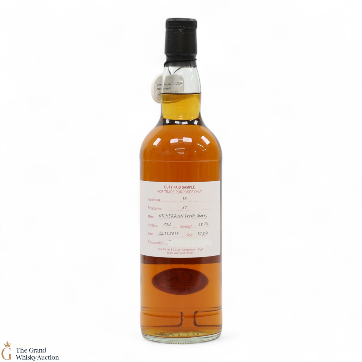 Kilkerran - 10 Year Old 2013 - Fresh Sherry - Duty Paid Sample 58.7%