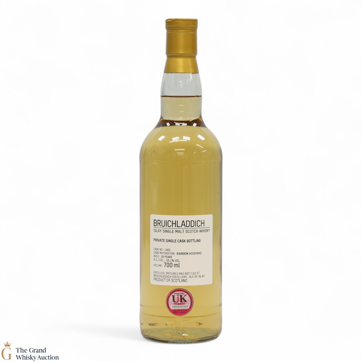 Bruichladdich - 19 Year Old - 1st Fill Bourbon Hogshead #1401 - Private Cask