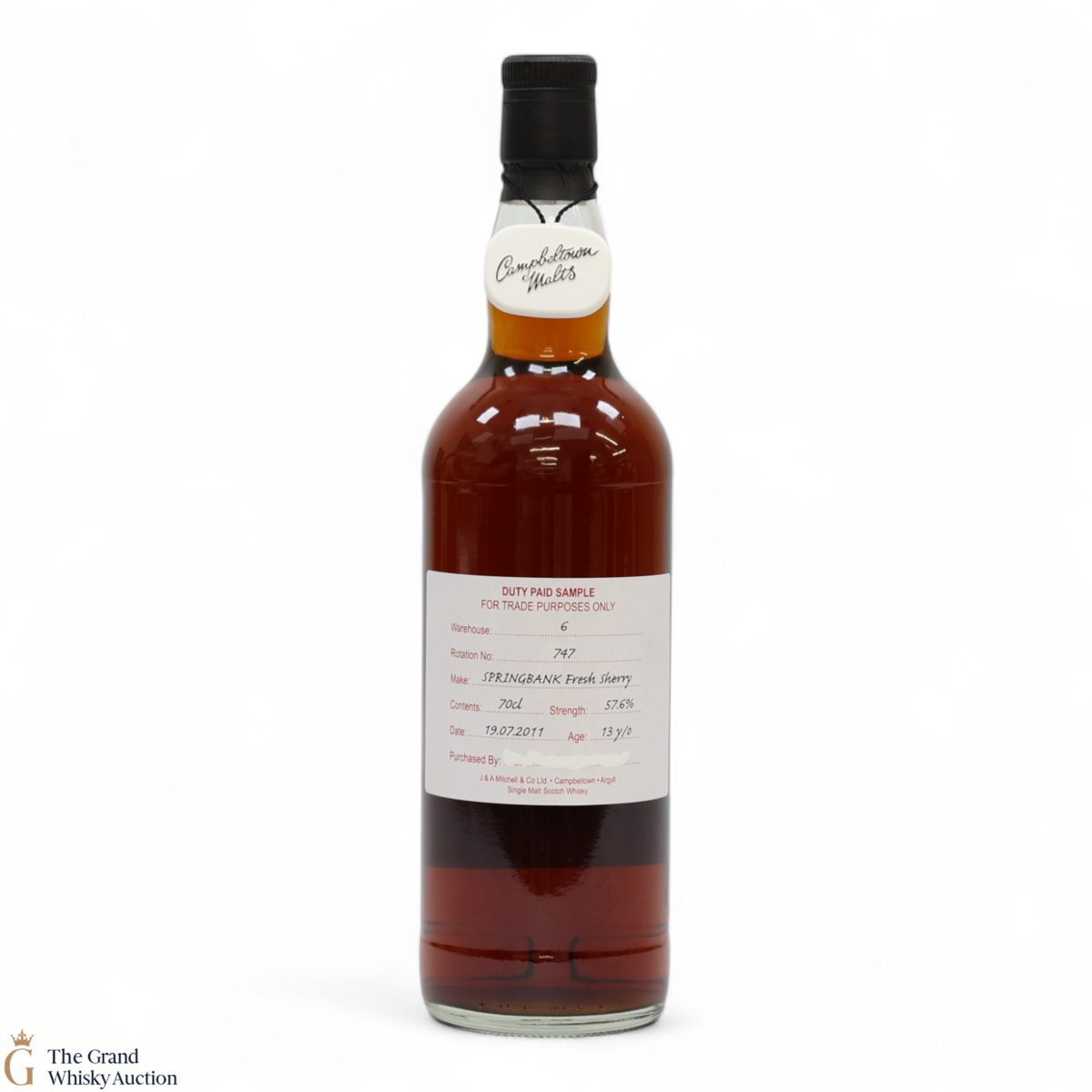Springbank - 13 Year Old 2011 - Fresh Sherry - Duty Paid Sample 57.6%