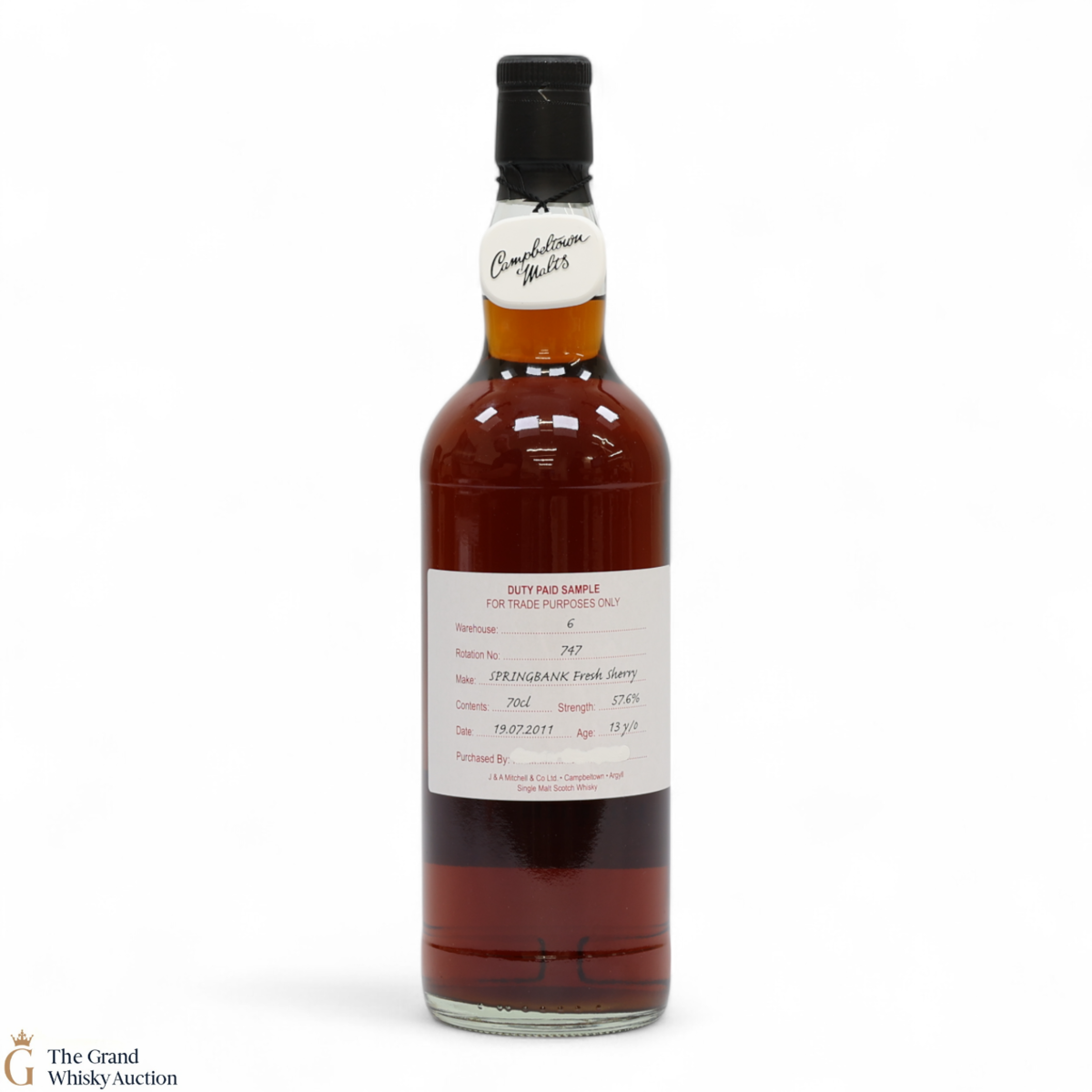 Springbank - 13 Year Old 2011 - Fresh Sherry - Duty Paid Sample 57.6%
