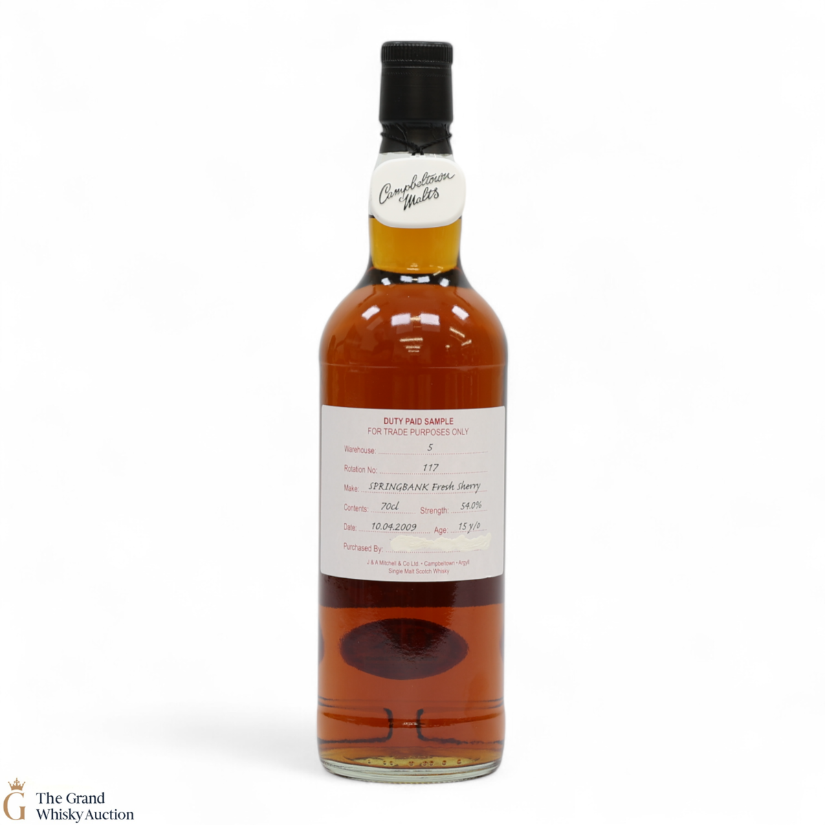 Springbank - 15 Year Old 2009 - Fresh Sherry - Duty Paid Sample 54%