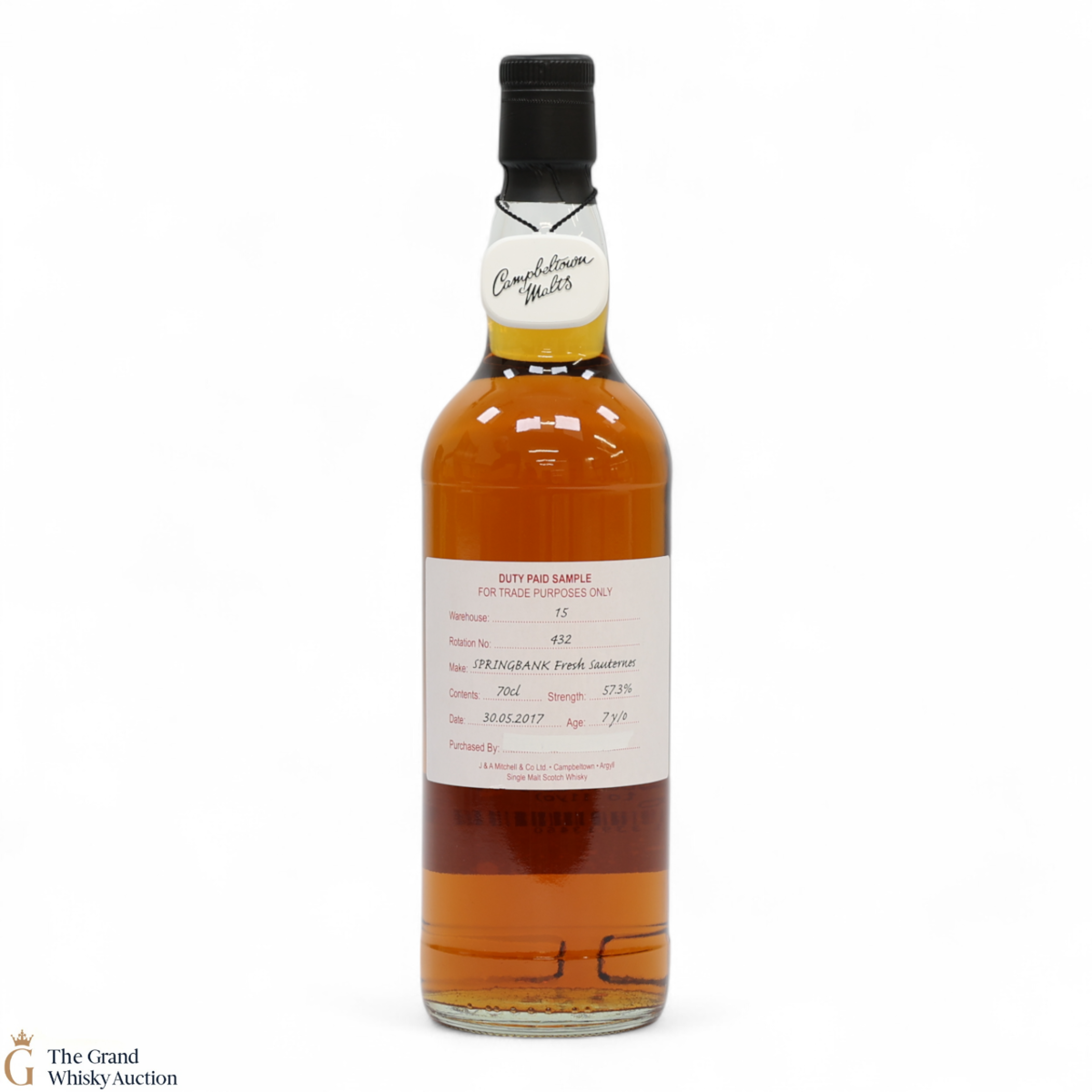 Springbank - 7 Year Old 2017 - Fresh Sauternes - Duty Paid Sample 57.3%